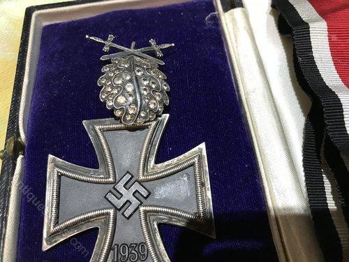 Image 2 of Knights Cross with crossed swords and diamonds