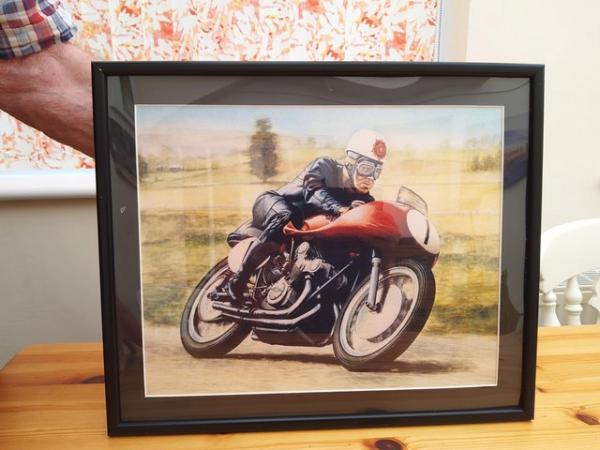 Image 1 of 7 framed motorcycle prints by Bob Falconer