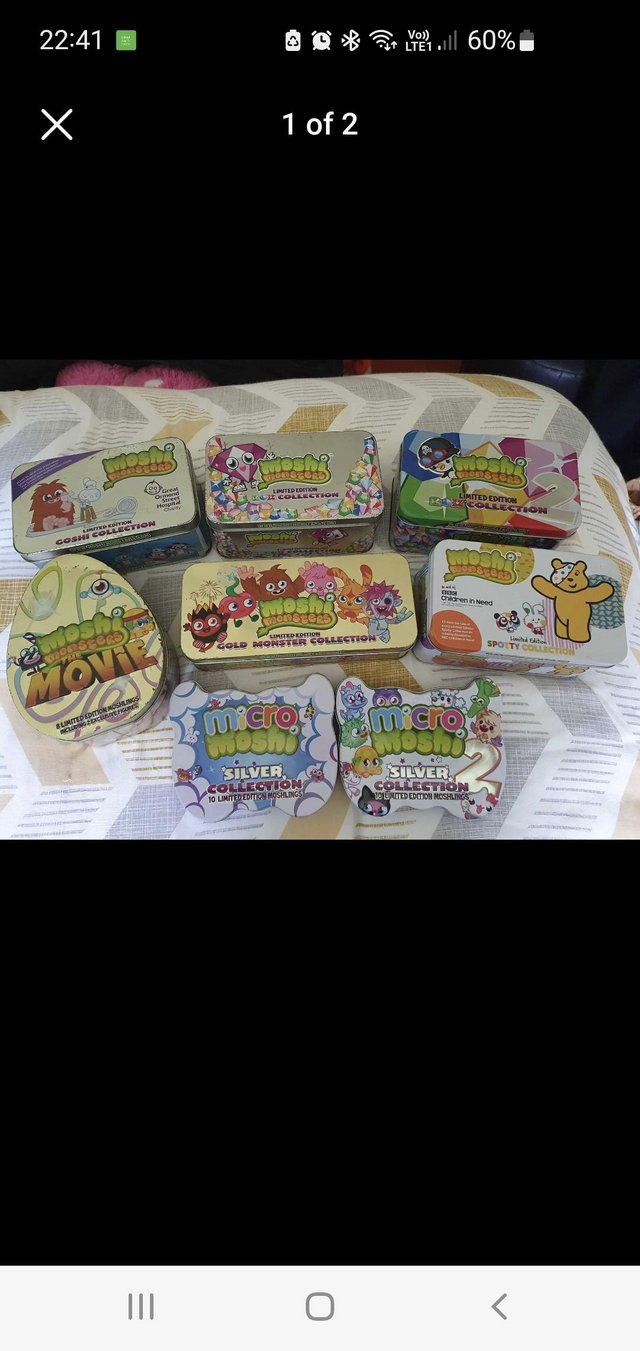 Preview of the first image of Moshi monsters with tins.