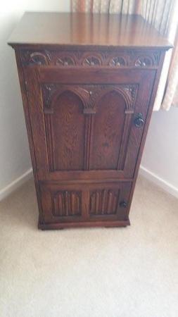 Image 1 of Traditional Dark Wood Solid Cabinet