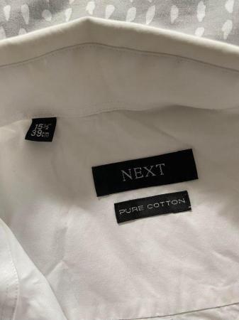 Image 2 of Next Men’s White formal long sleeve Shirt