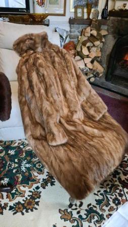 Image 9 of Vintage Fur Coat Lined with a Rich Complimentary Satin