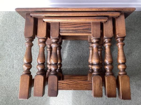 Image 2 of OLD CHARM, NEST of TABLES in Light Oak.
