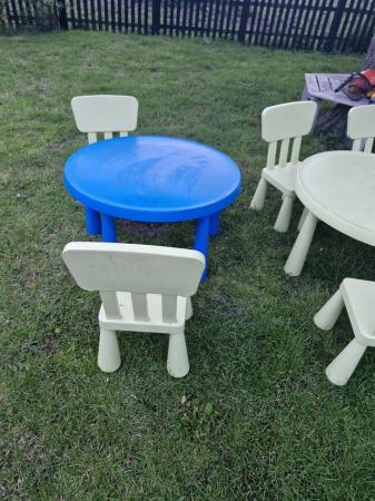 Image 2 of Ikea Childrens Garden Table & Chairs