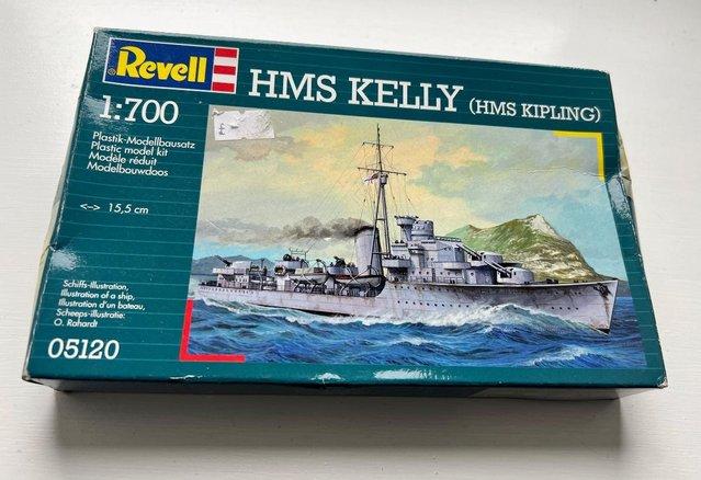 Preview of the first image of Revell Model kit 1:700 HMS Kelly destroyer.