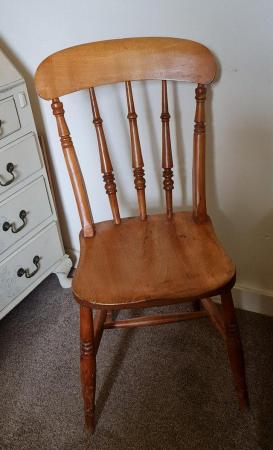 Image 3 of Vintage Elm and Beech Spindle Back Chair