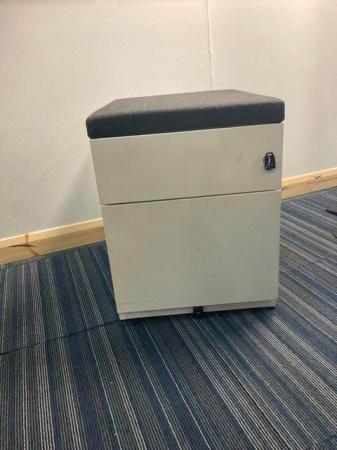 Image 1 of Office contrast white/grey 2 drawer pedestals
