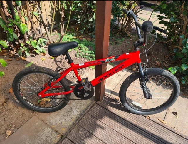 Preview of the first image of Kids red BMX bike for sale.