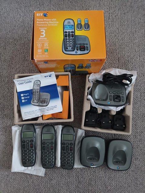 Preview of the first image of BT Freelance XD8500 Trio Digital Cordless Answering Machine.