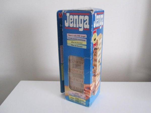 Image 1 of Jenga MB game with wooden blocks