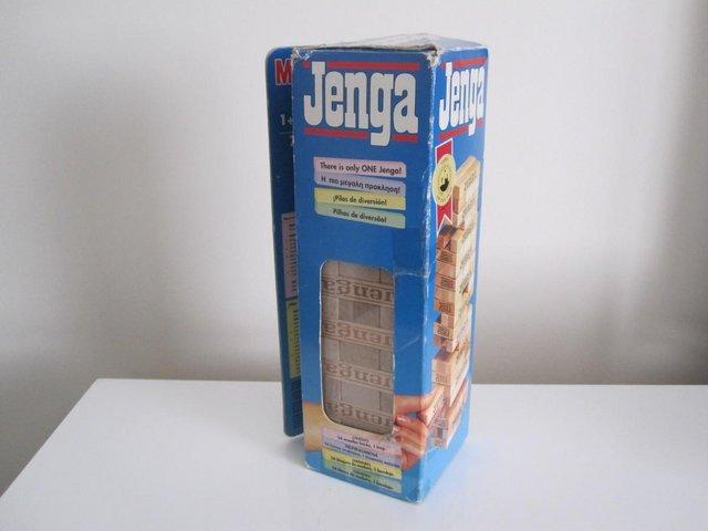 Preview of the first image of Jenga MB game with wooden blocks.