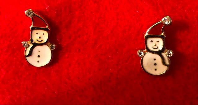 Image 1 of NEW SNOWMEN EARRINGS WHICH HAVE NEVER BEEN WORN