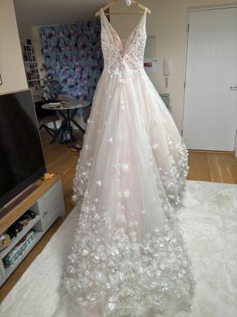 Image 3 of Stunning Ronald Joyce blush wedding dress
