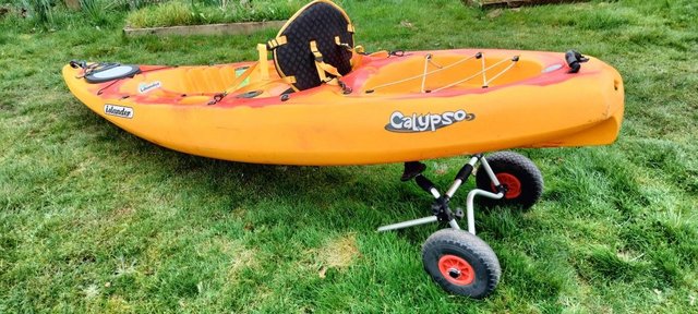 Image 2 of Islander Calypso sit on top kayak In Yellow and Red camo