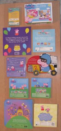 Image 2 of Peppa Pig 8 x Books, 2 x Jigsaws & Flash Cards.