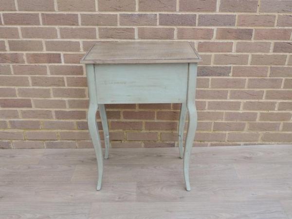 Image 11 of French Tall Pale Green Side Table (UK Delivery)