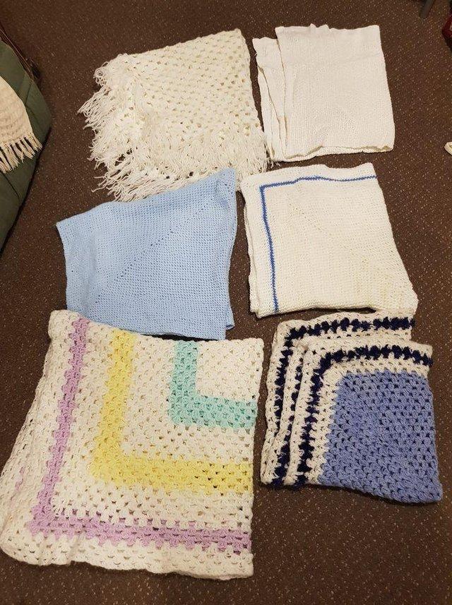 Preview of the first image of Hand Knitted Baby Blankets for sale in Caernarfon.