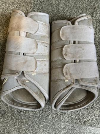 Image 1 of Rhinegold Brushing Boots White x 4 Full