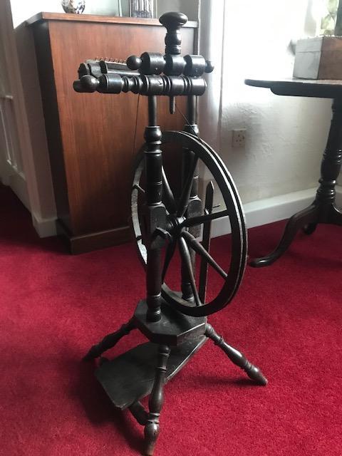 Preview of the first image of Antique Spinning Wheel (85cm tall).
