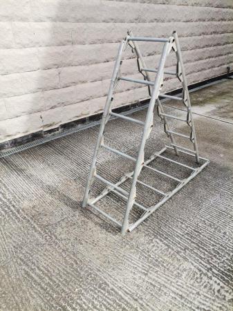 Image 3 of Vintage metal folding surveyors ladder