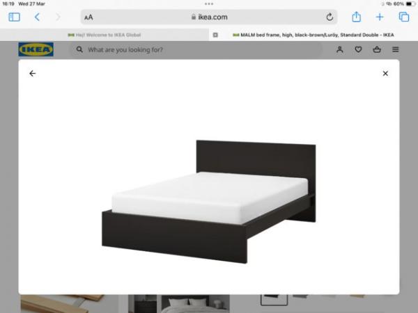 Image 1 of Ikea double bed for sale like new