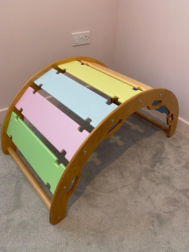 Preview of the first image of Montessori Style Rocker with cushion.