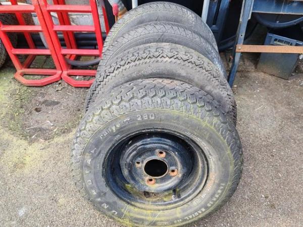 Image 1 of SET 4 MINI WHEELS AND TYRES  10 INCH