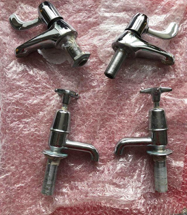 Preview of the first image of 2 sets of vintage taps, from the 1960’s/70’s.