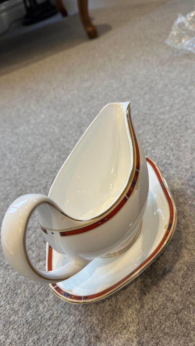Preview of the first image of Wedgewood Colarado Sauce Boat & Stand.