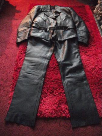 Image 1 of Richa Ladies Leather Biker Jacket & Leather Trousers Size 16