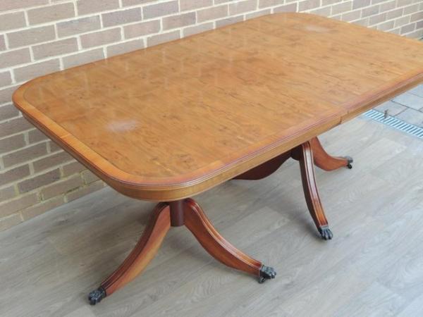 Image 3 of Burr Wood Extendable Foldable Dining Table (UK Delivery)