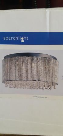 Image 1 of Crystal drum pendant ceiling light
