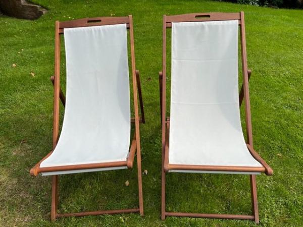 Image 2 of 2x Quality Deck Chairs in excellent condition..