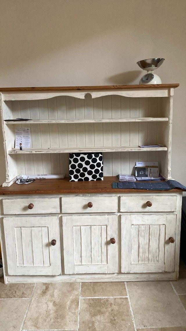 Preview of the first image of Cream Shabby Chic Farmhouse Dresser.