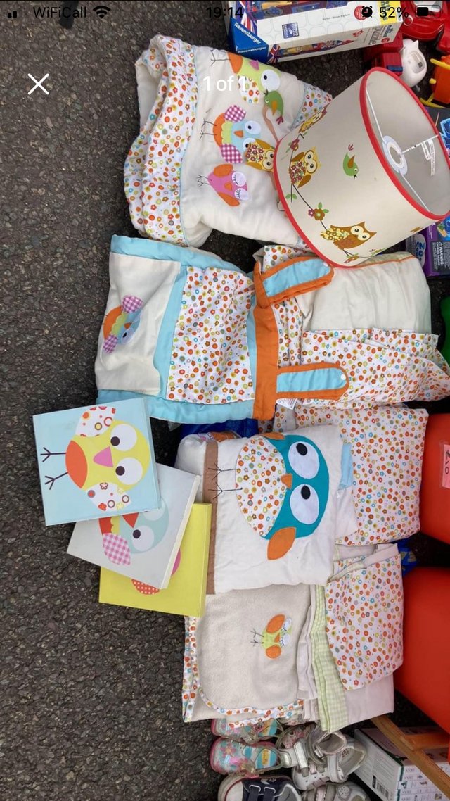 Preview of the first image of Dunelm Owl nursery bedding set.