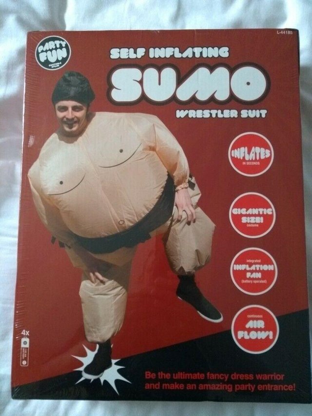 Preview of the first image of Self Inflating Fat Sumo Wrestler Fancy Dress Costumes. New.