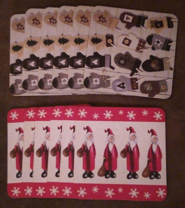 Preview of the first image of Set of 12 card Christmas Coasters.