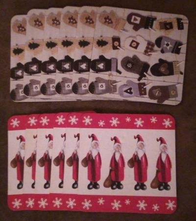 Image 1 of Set of 12 card Christmas Coasters