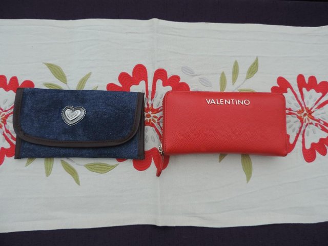 Preview of the first image of Authentic Valentino Large Red Clutch Purse / Wallet..