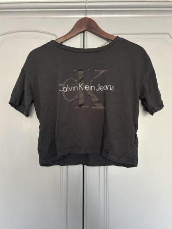 Image 1 of Calvin Klein Crop Top Black Size XS