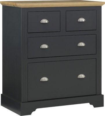 Preview of the first image of Toledo 2&2 drawer chest in grey/oak.