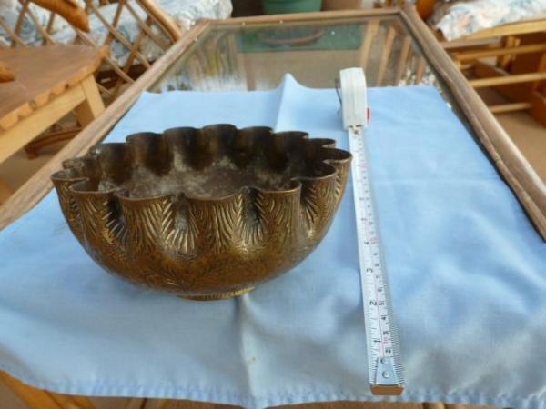 Image 2 of Old brass pot/container for sale