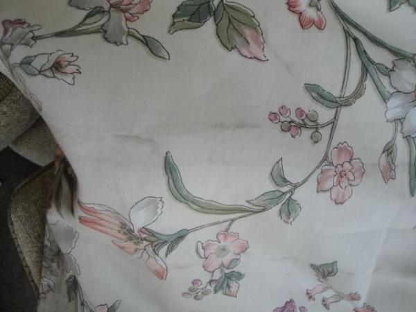 Image 2 of 6 Unused part-made curtains. Floral scroll type.