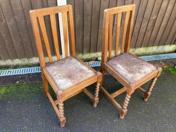 Image 3 of Antique solid hardwood chairs