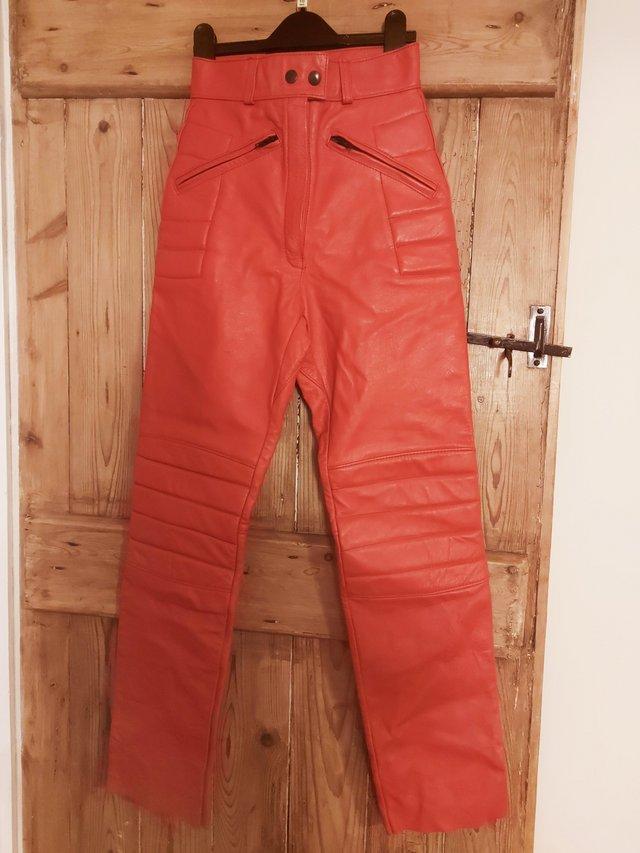 Preview of the first image of Beautiful ladies Scott leather motorbike leather trousers.