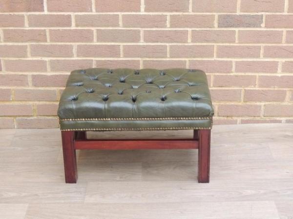 Image 2 of Chesterfield Vintage Footstool H Frame (UK Delivery)