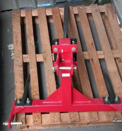 Image 1 of Bale Spike 3 Prong * 3 Point Linkage Agricultural Tractor Ba
