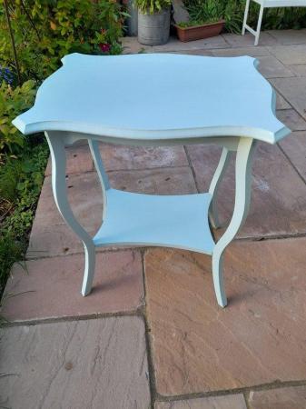 Image 3 of Vintage retro console table in duck egg colour