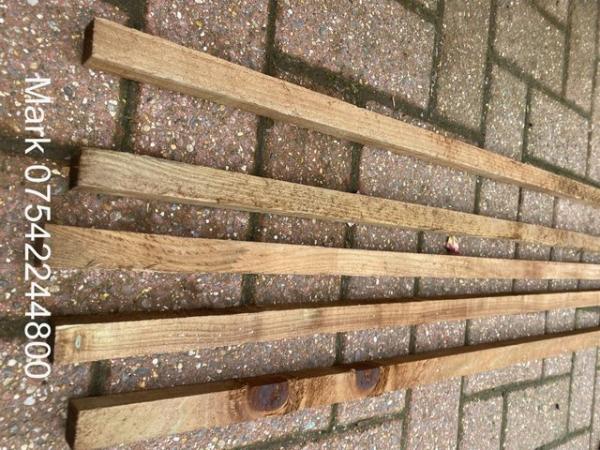Image 4 of 100 x 3 foot 8 inch long - 1 x 1 inch Treated trellis Timber