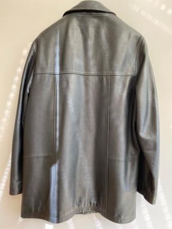 Image 2 of Classic style Men's Black Leather Coat